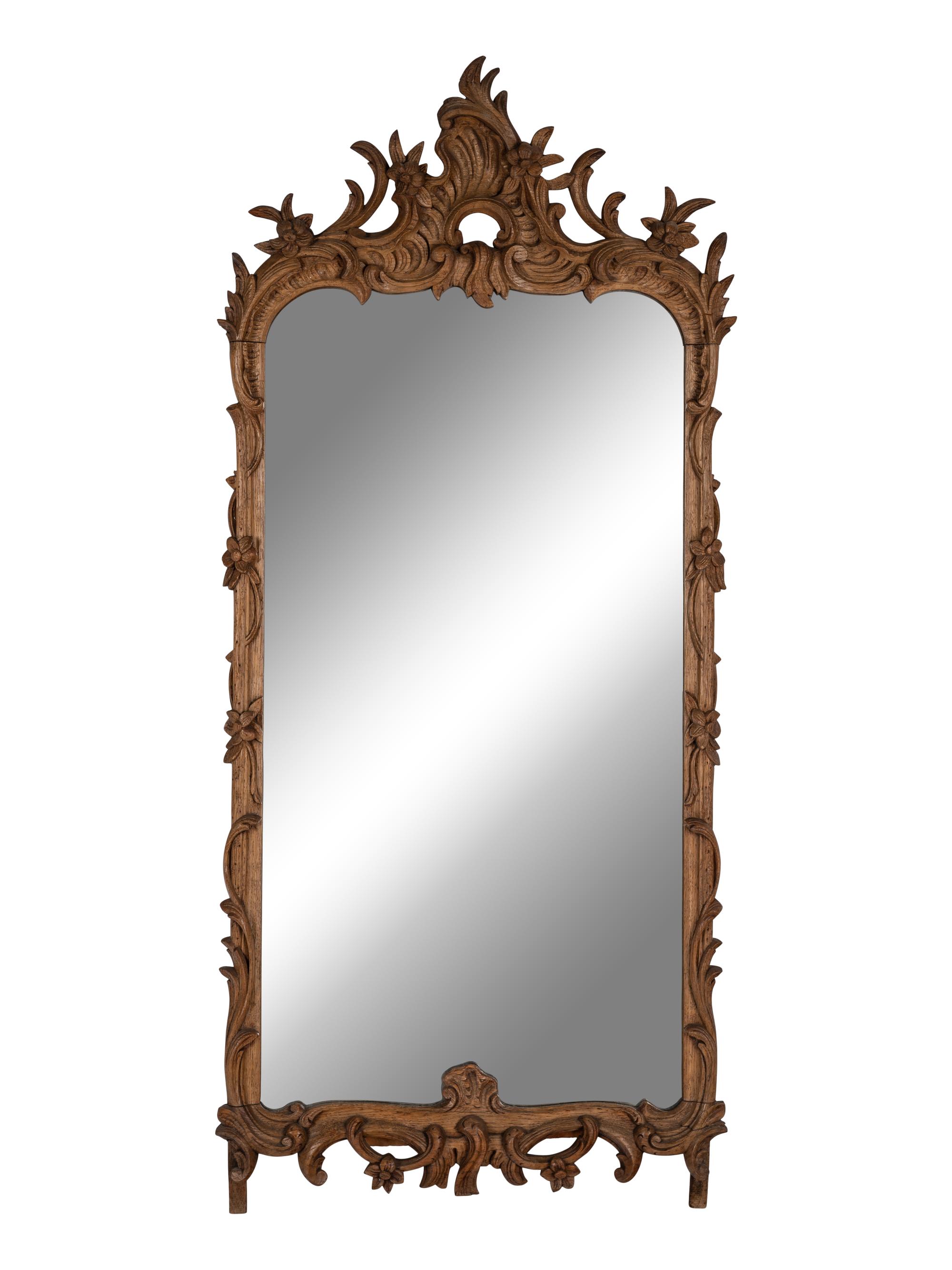 A George II Style Carved Oak Mirror