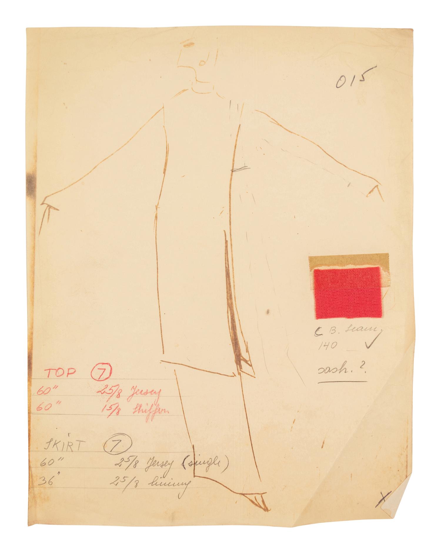 A Large Group of Norell Fashion Sketches