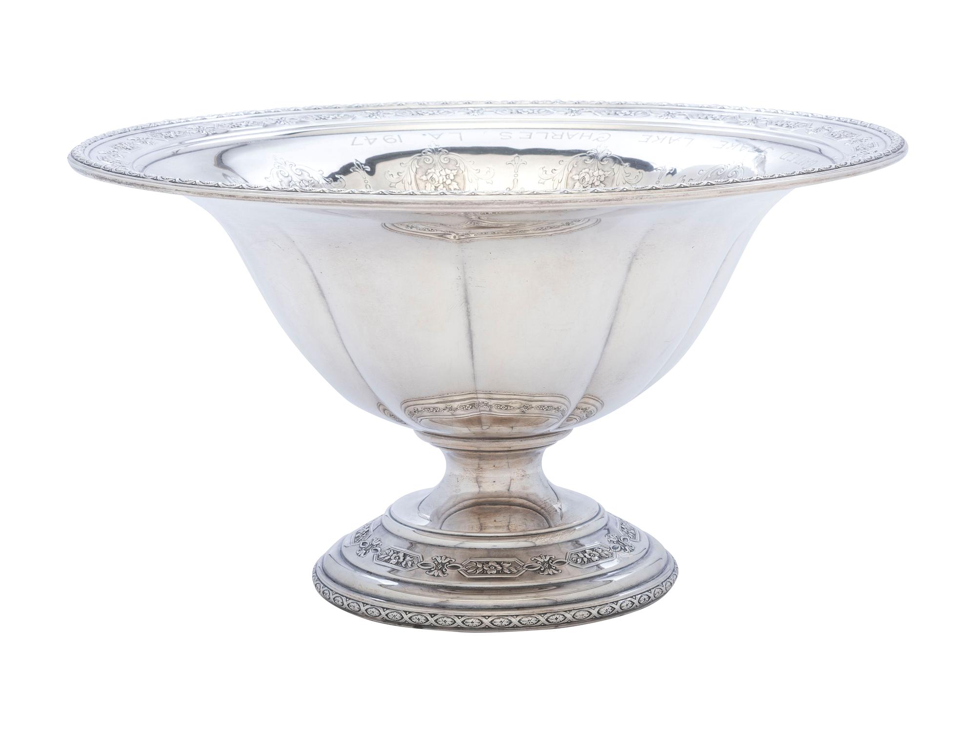 An American Silver Trophy Compote