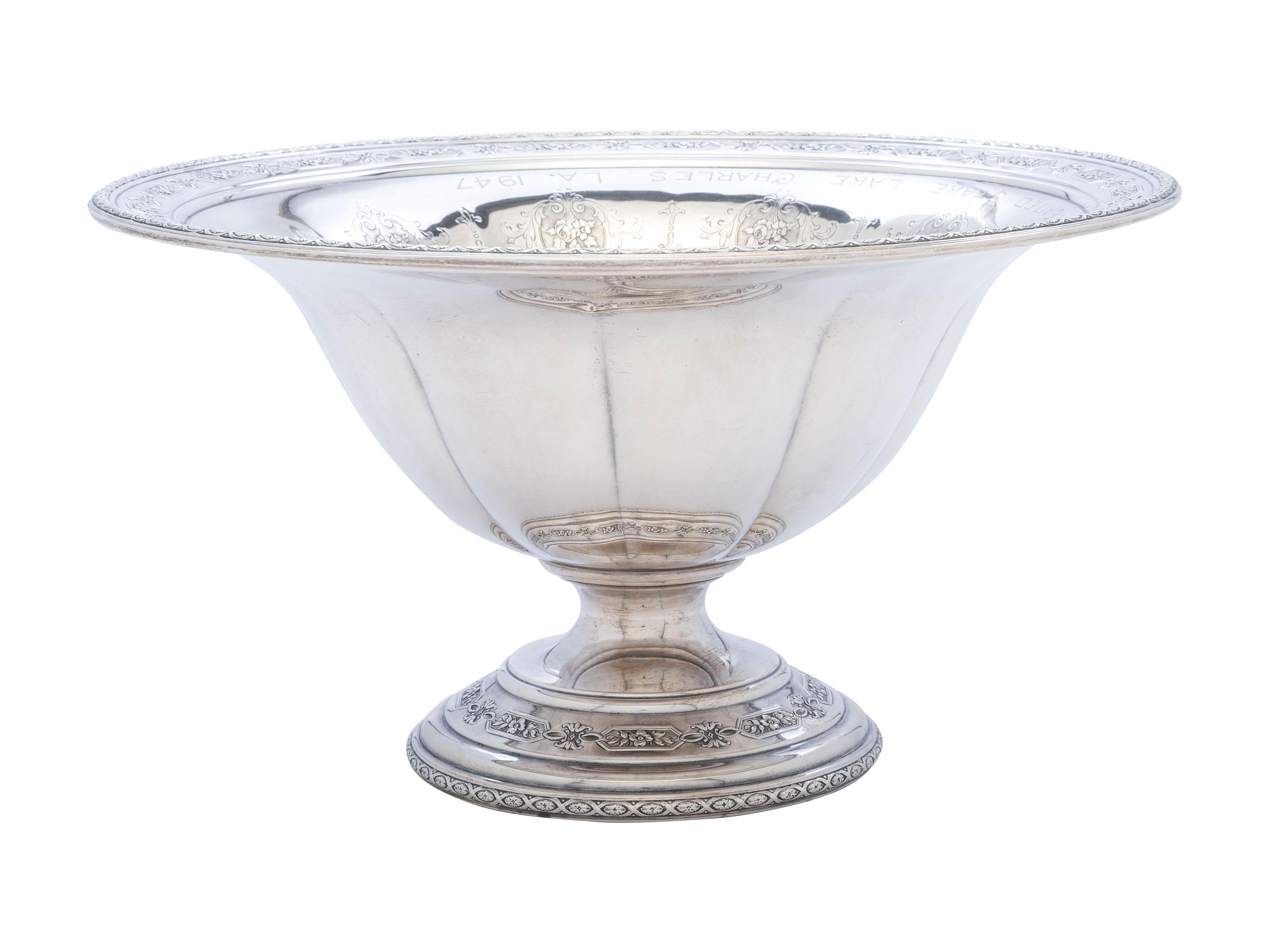 An American Silver Trophy Compote