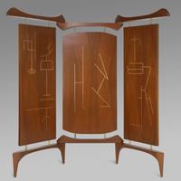 Three-panel screen