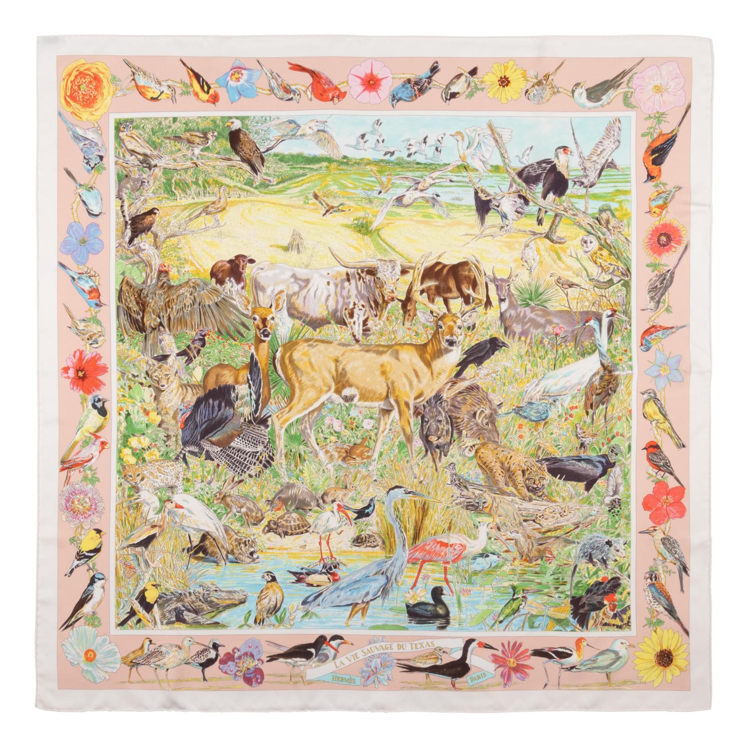 Hermès 90cm Silk Scarf, Kermit Oliver