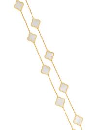 YELLOW GOLD AND MOTHER-OF-PEARL NECKLACE