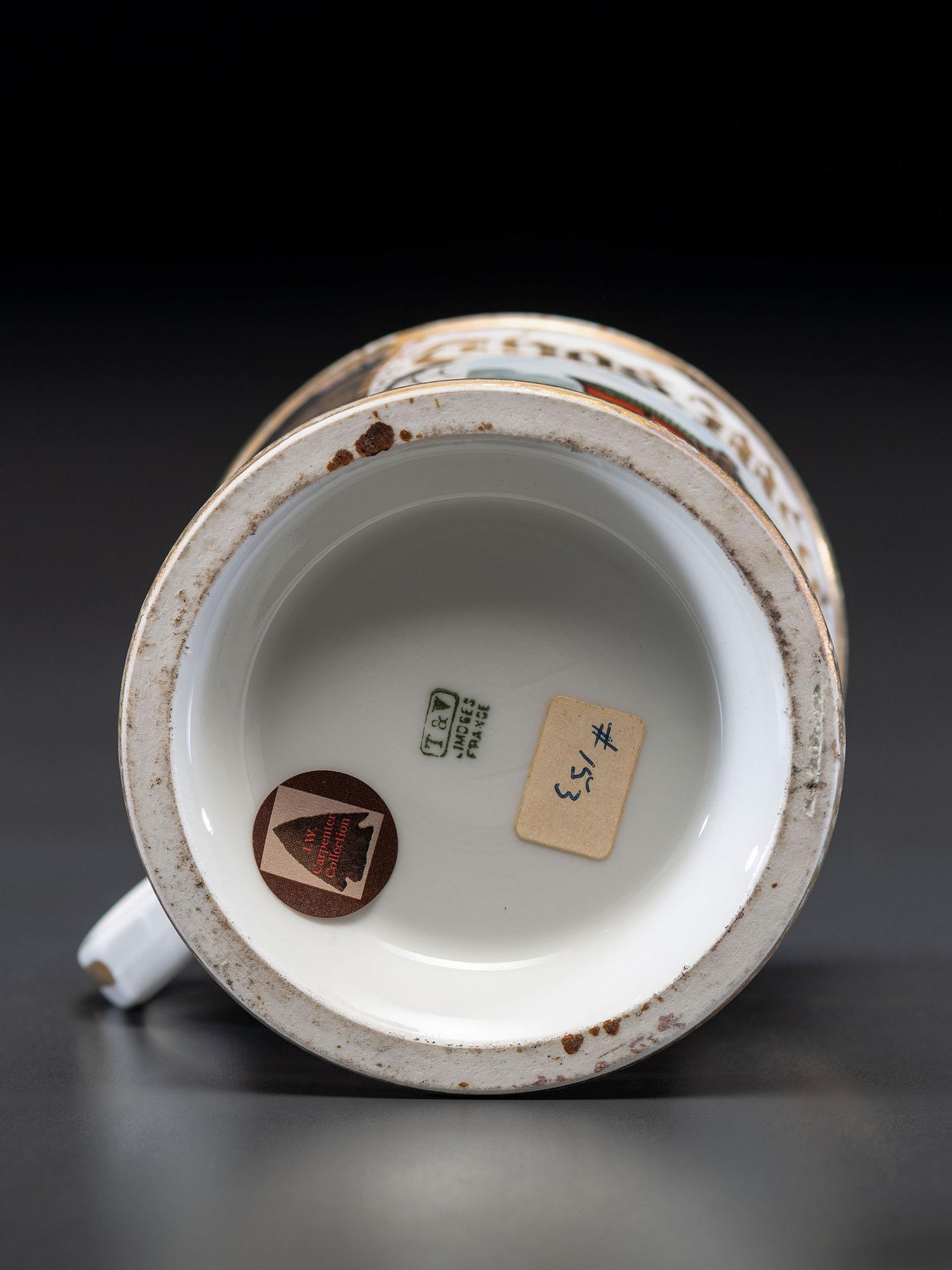 An Open Touring Car Porcelain Shaving Mug