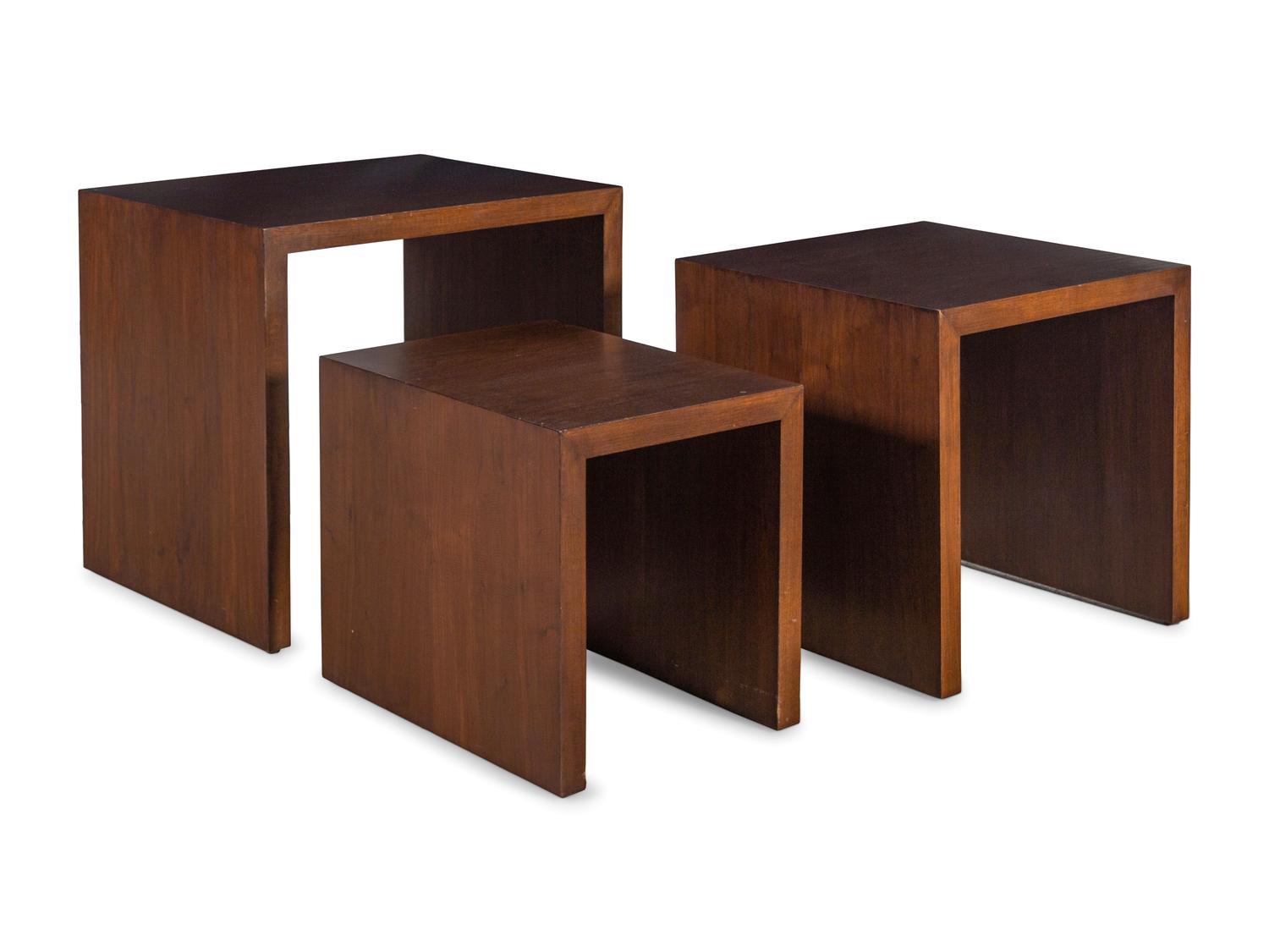 A Set of "Waterfall" Nesting Tables