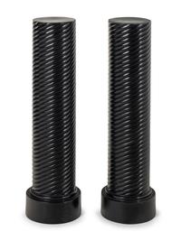 A Pair of Black Painted Composition Pedestals