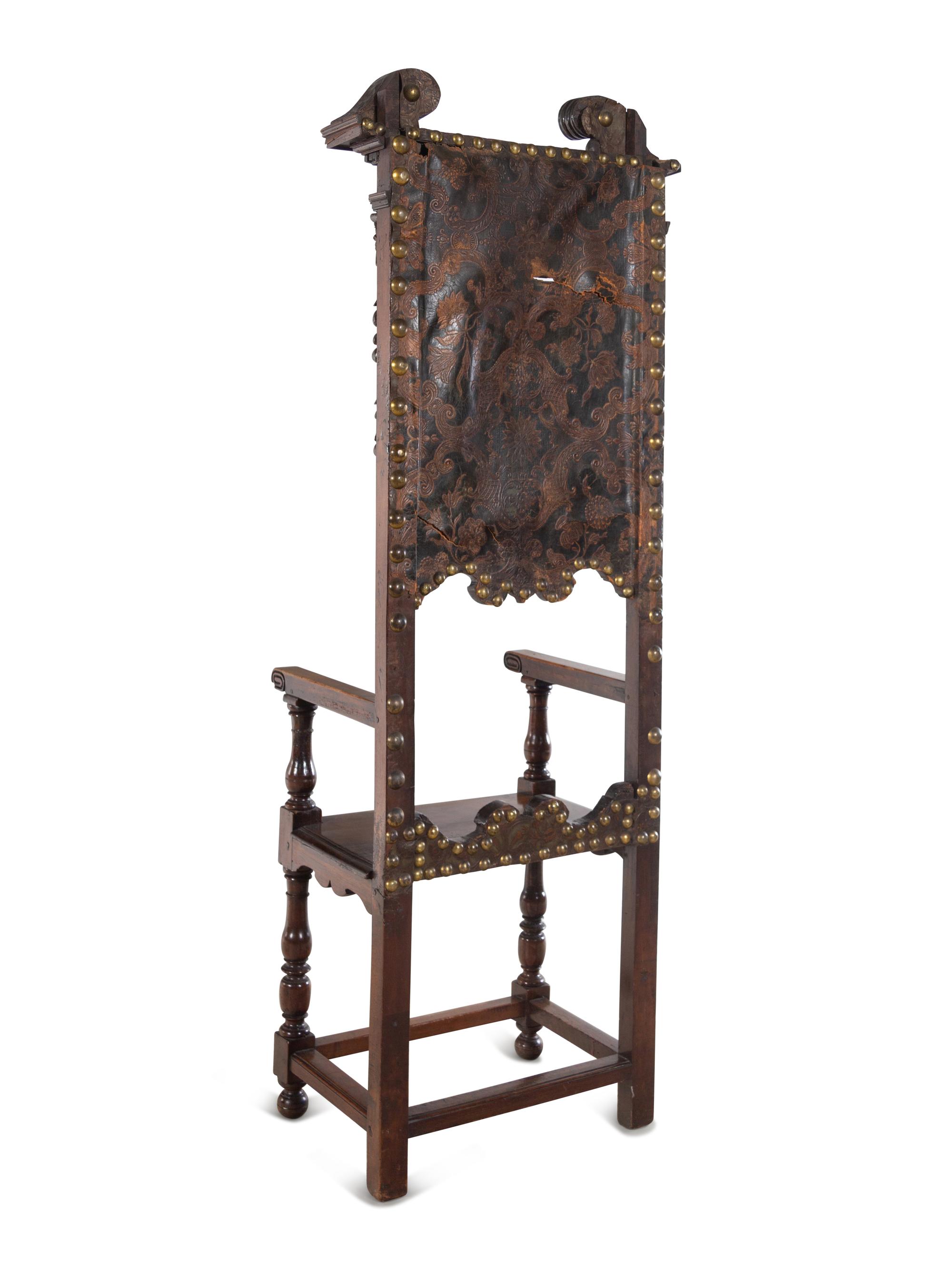 A Pair of Renaissance Revival Carved Walnut Hall Chairs