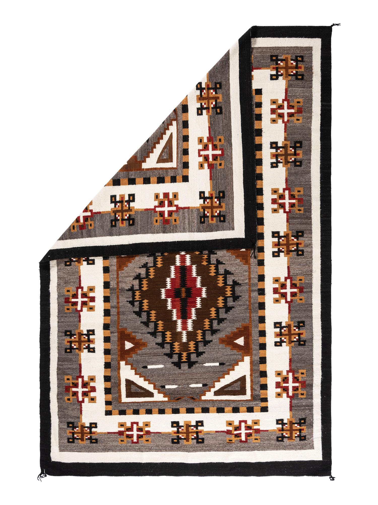 Navajo Two Grey Hills Roomsize Weaving / Rug