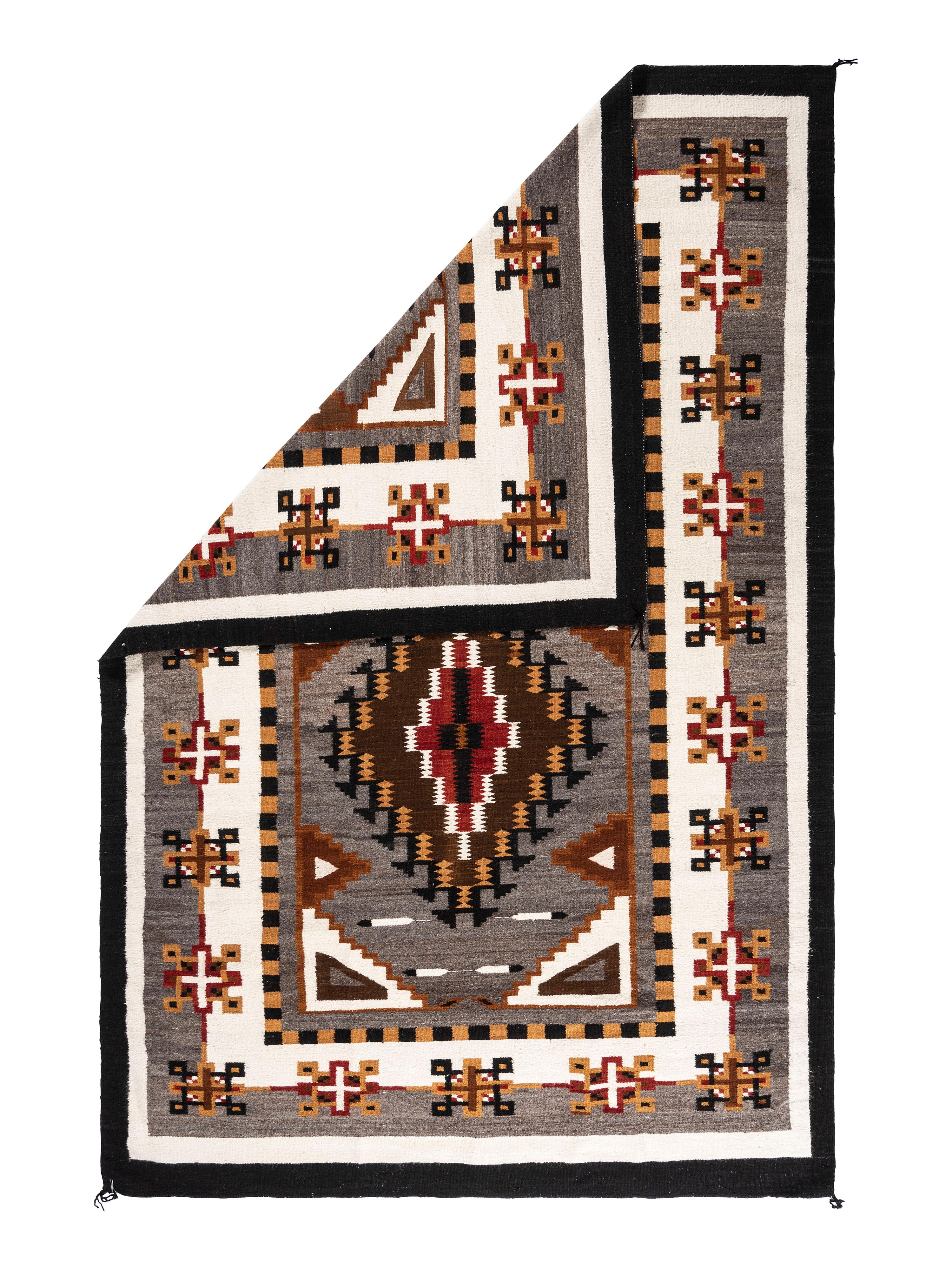 Navajo Two Grey Hills Roomsize Weaving / Rug