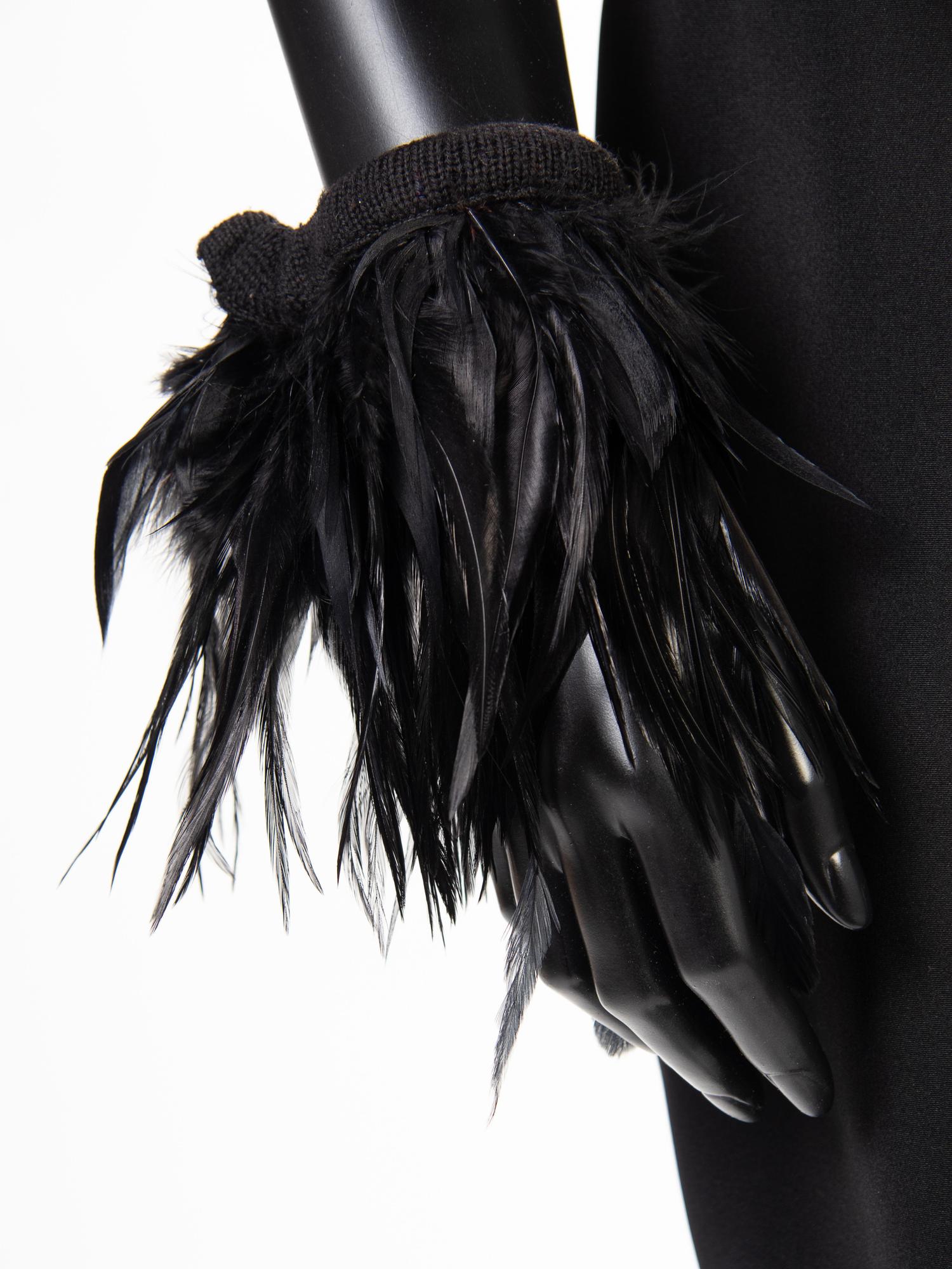 12 Assorted Hats and a Pair of Feathered Cuffs, 1970-2000s