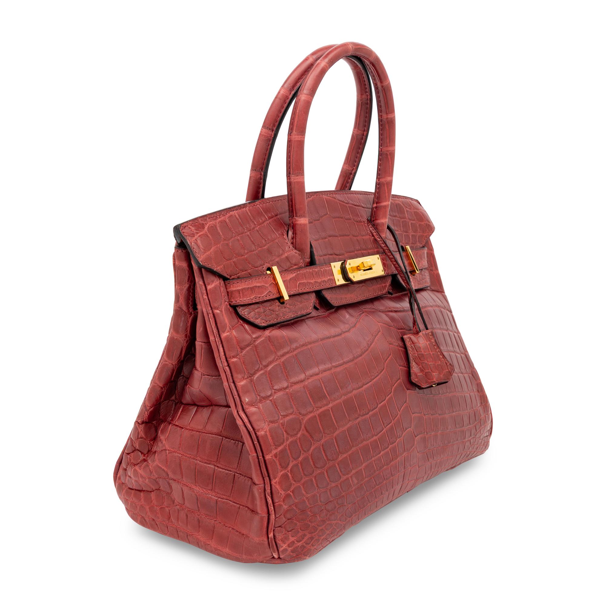 Hermès, Birkin 30 in Burgundy Crocodile