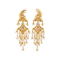 YELLOW GOLD AND GEMSTONE EARRINGS