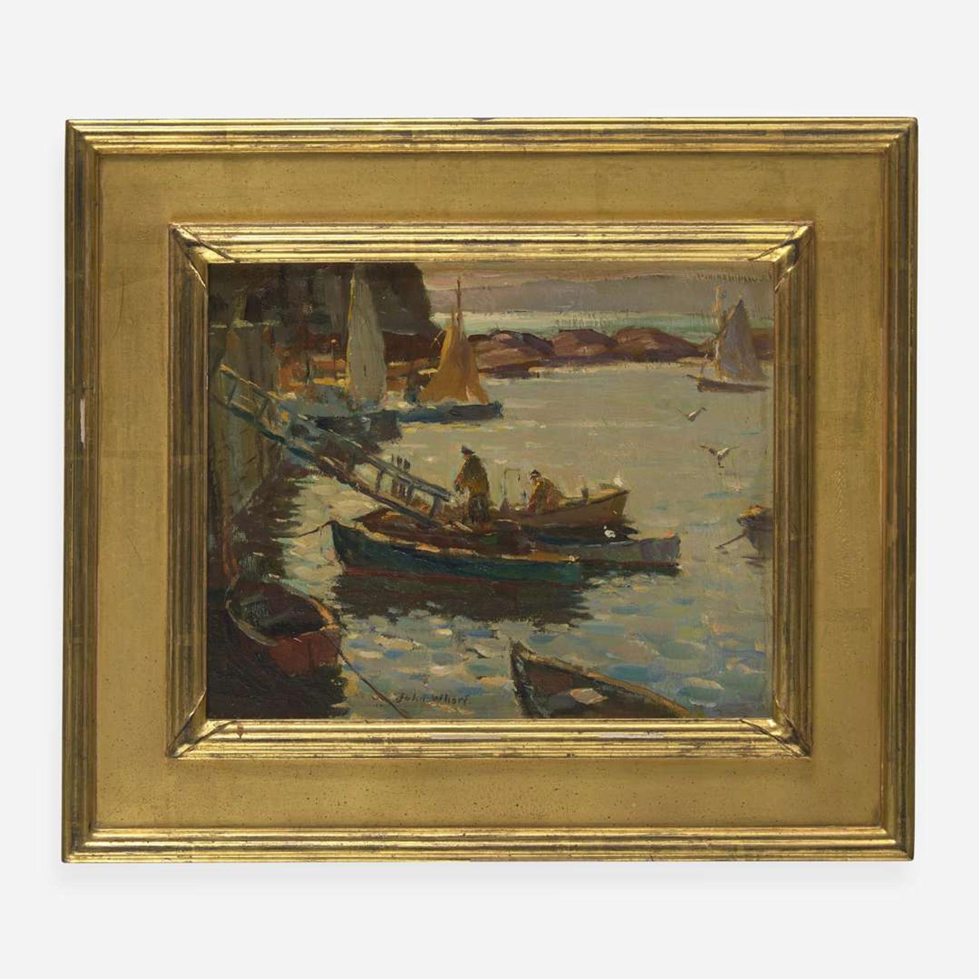 John Whorf (American, 1903–1959) In the Harbor