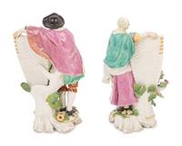 A Pair of Chelsea Porcelain Figures