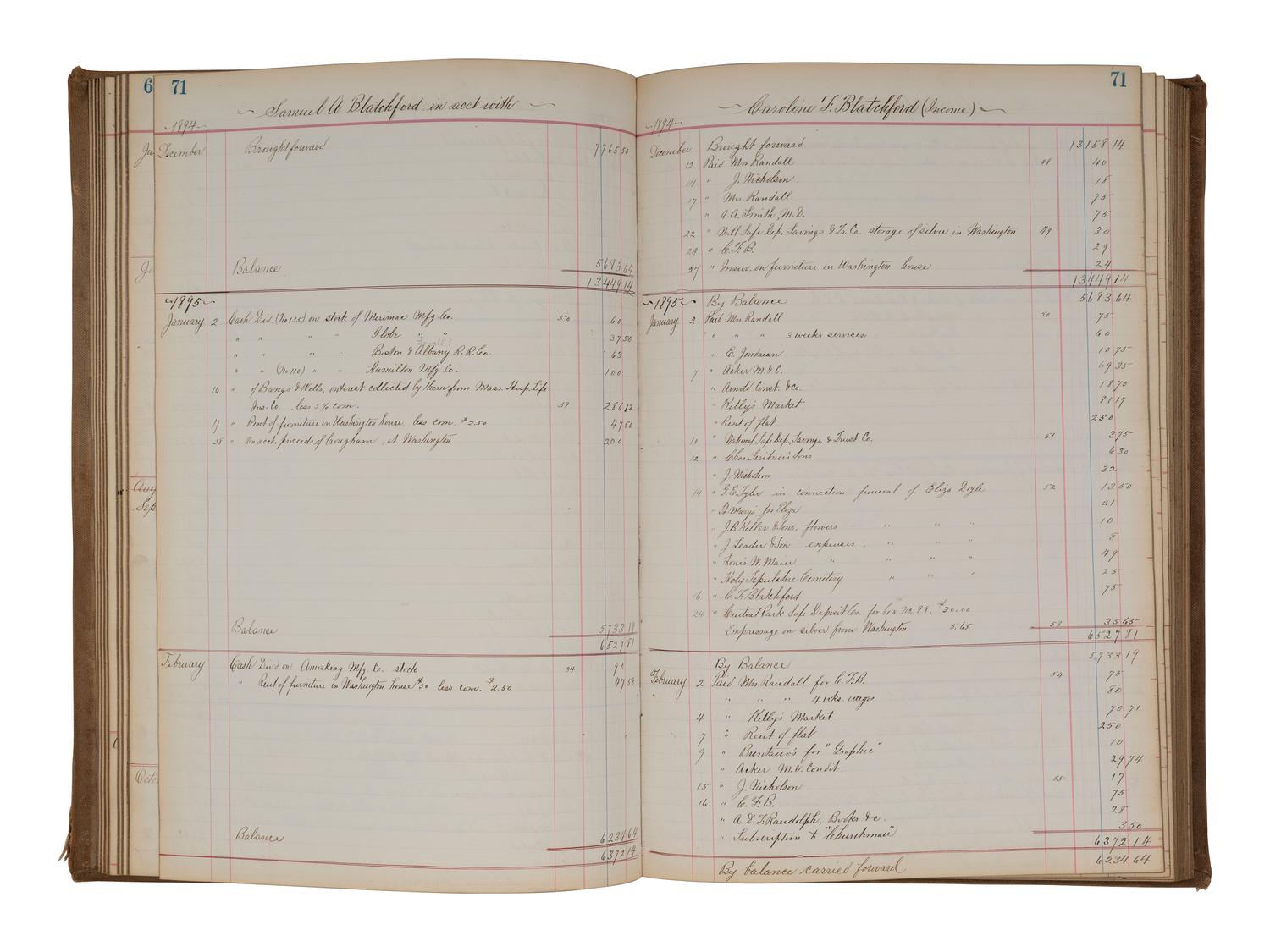 [US SUPREME COURT]. Blatchford family archive including documents, ledgers, photographs, and a silk menu signed by President Chester A. ARTHUR (1829-1886) and Supreme Court Justice Samuel Blatchford (1820-1893).