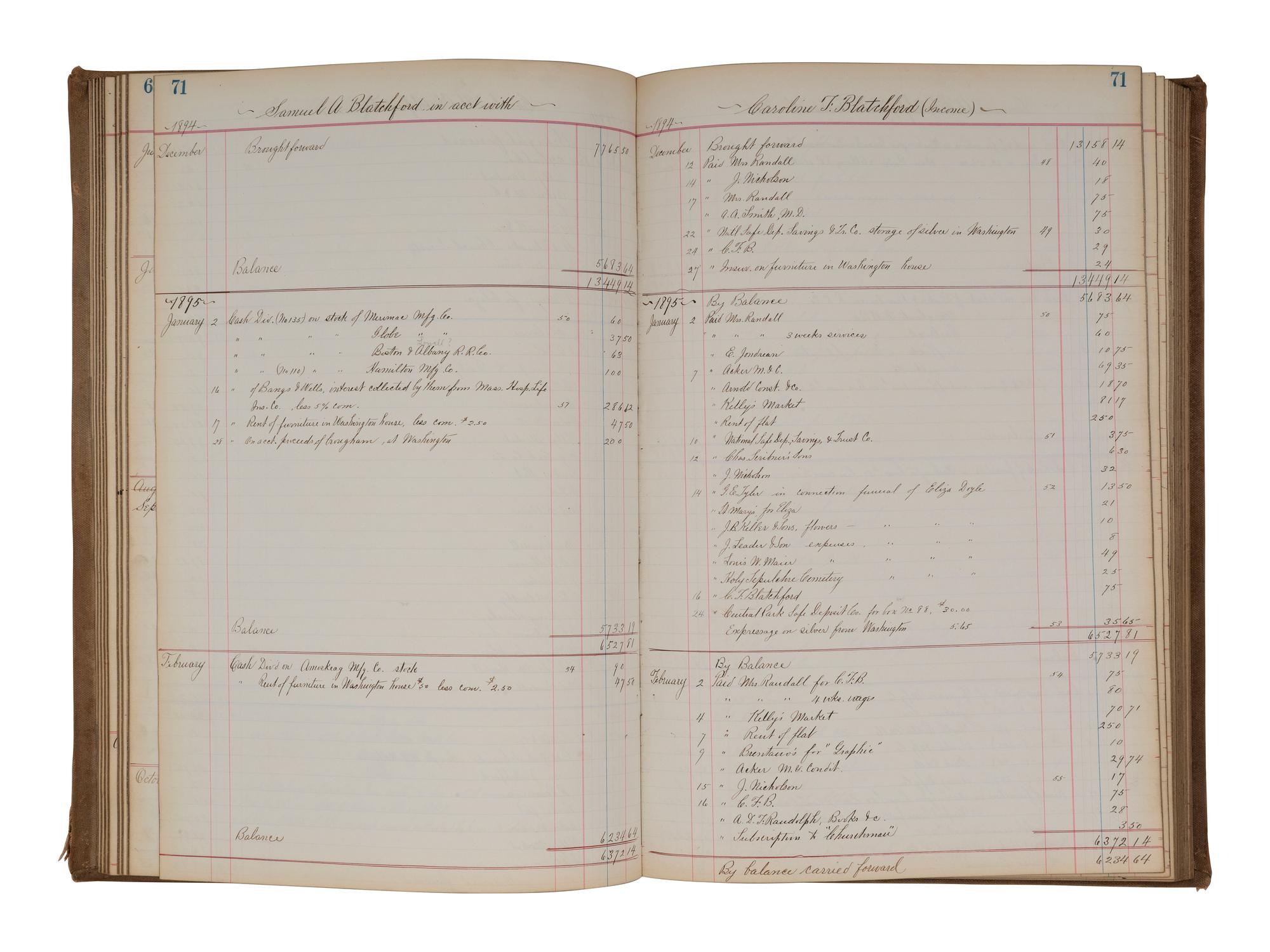 [US SUPREME COURT]. Blatchford family archive including documents, ledgers, photographs, and a silk menu signed by President Chester A. ARTHUR (1829-1886) and Supreme Court Justice Samuel Blatchford (1820-1893).