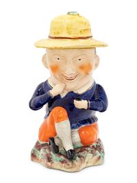 A Staffordshire Figural Tobacco Jar