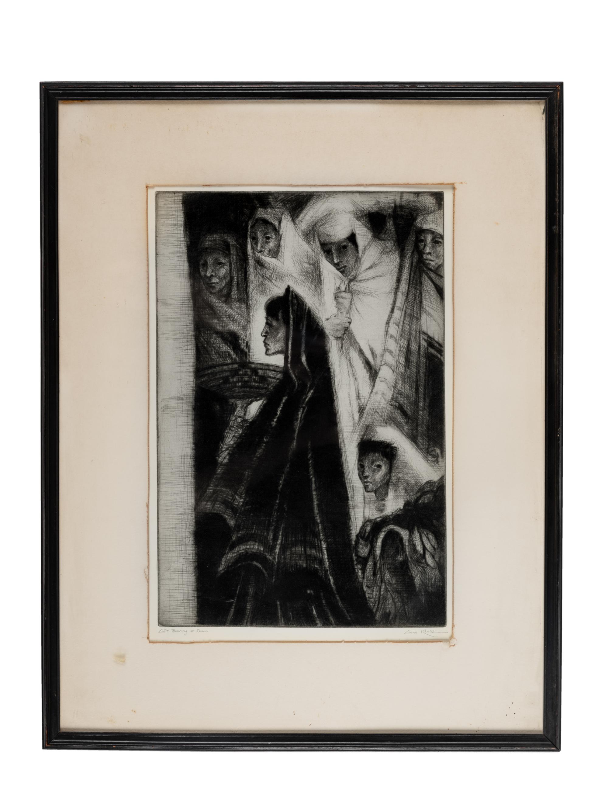 A group of three prints ( Corn Husking - Taos Pueblo; Saint's Day Processional; Gift Bearing at Dawn)