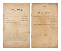 [WOMEN'S SUFFRAGE]. Very early women's ballot list. [Illinois], 5 April 1898. [ With :] Illinois register of electors. Henry Township, Marshall County, Illinois, 1890-1900.