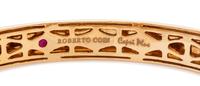 ROBERTO COIN, YELLOW GOLD AND DIAMOND 'CAPRI PLUS' BANGLE BRACELET