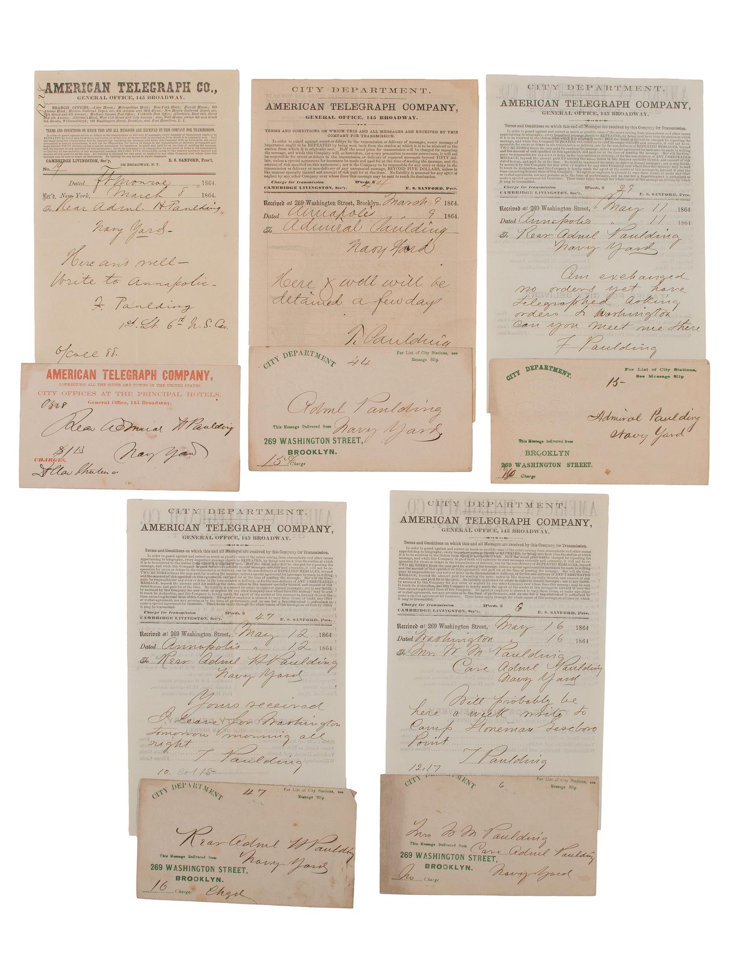 [CIVIL WAR]. War-date letters and diary of Capt. Tattnall Paulding (1840-1907), 6th US Cavalry, POW Battle of Fairfield, incl. Gettysburg Campaign and Libby Prison content.