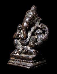 An Indian Bronze Figure of Ganesha