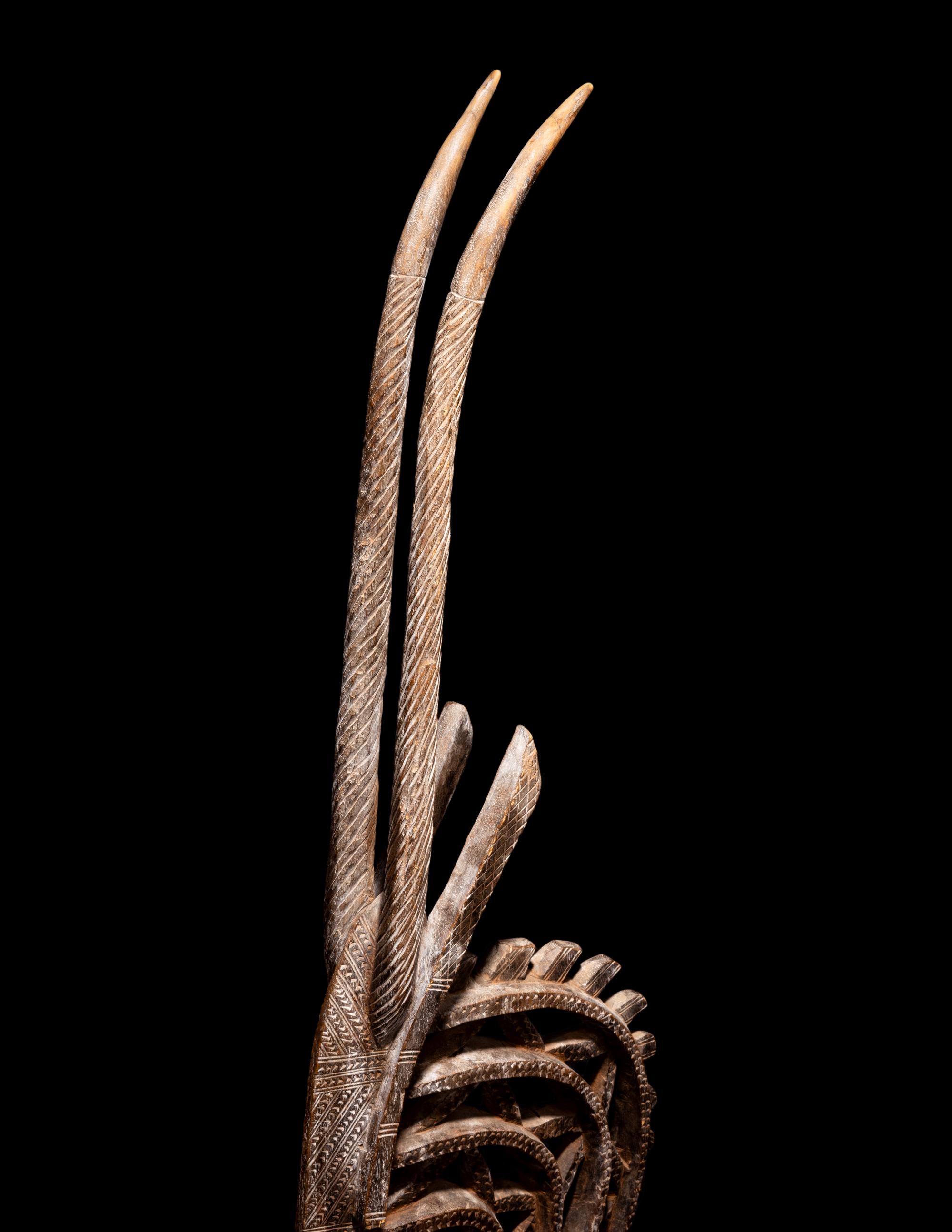 A Bamana Wood Antelope (Chiwara)