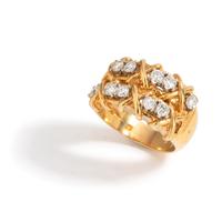 YELLOW GOLD AND DIAMOND BAND
