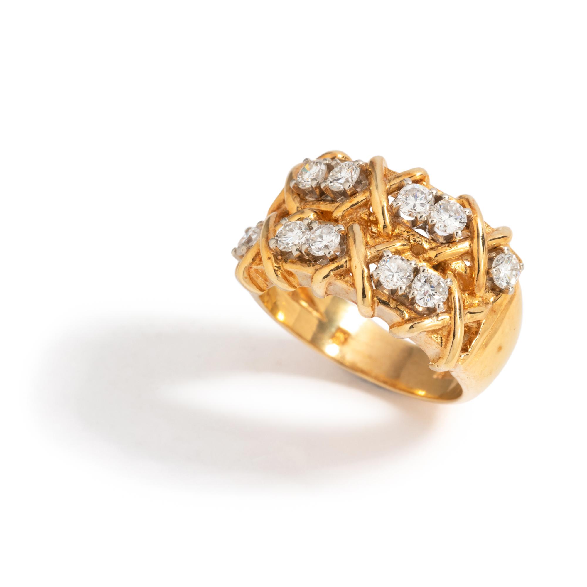 YELLOW GOLD AND DIAMOND BAND
