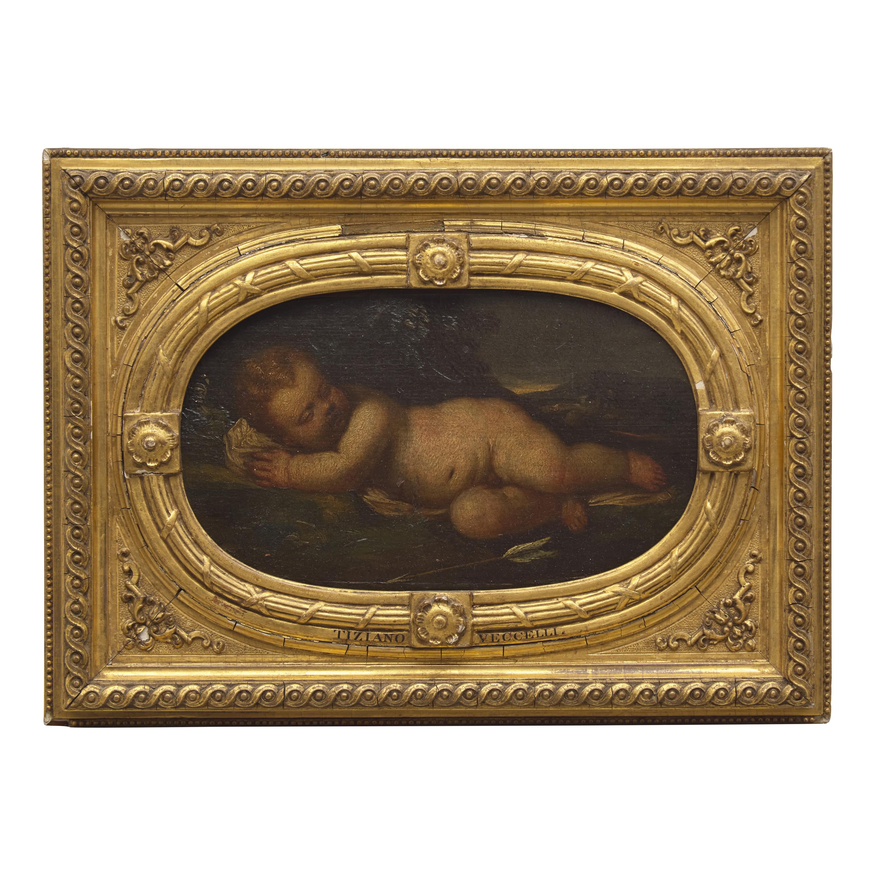 After Titian, Italian School (Italian, 1485–1576) — Recumbent Sleeping Infant