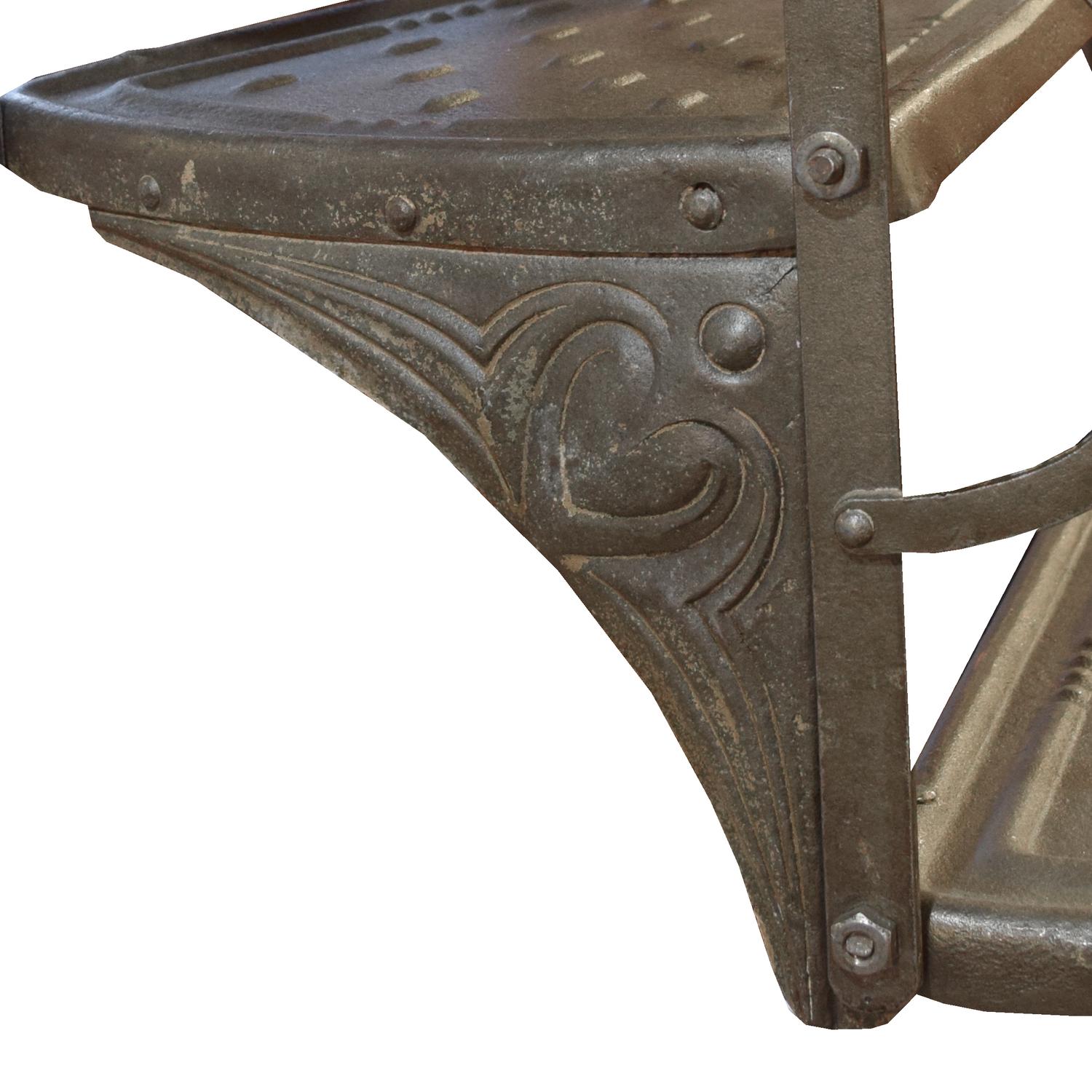 An Art Nouveau Iron Staircase 63" W x 63" D x 137" H — Italy, Circa 1910