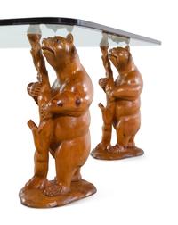 A Black Forest Style Carved Low Table