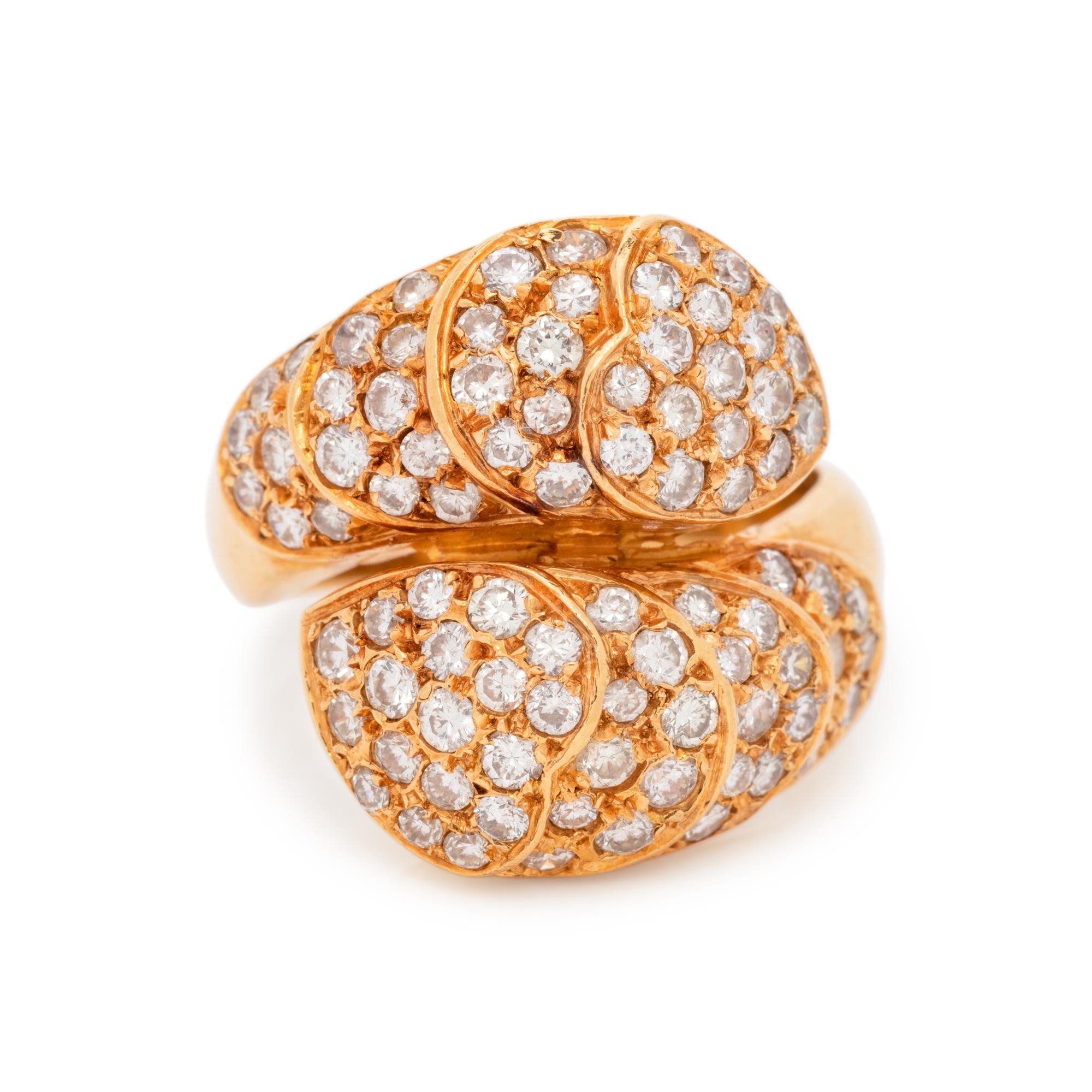FRENCH, DIAMOND BYPASS RING