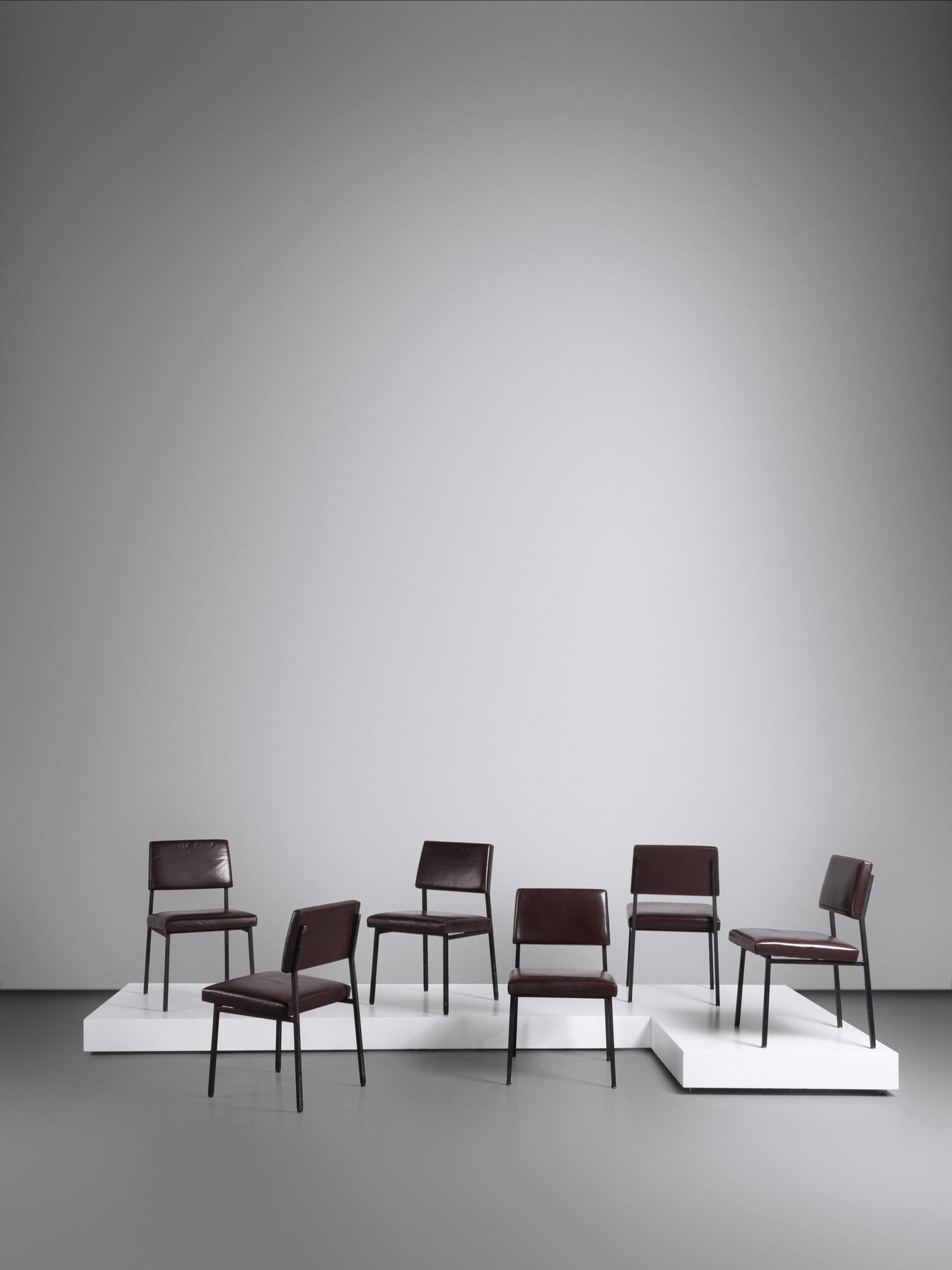 Set of Six 'Prestige' Dining Chairs, c. 1960 Edition Les Huchers-Minvielle, France