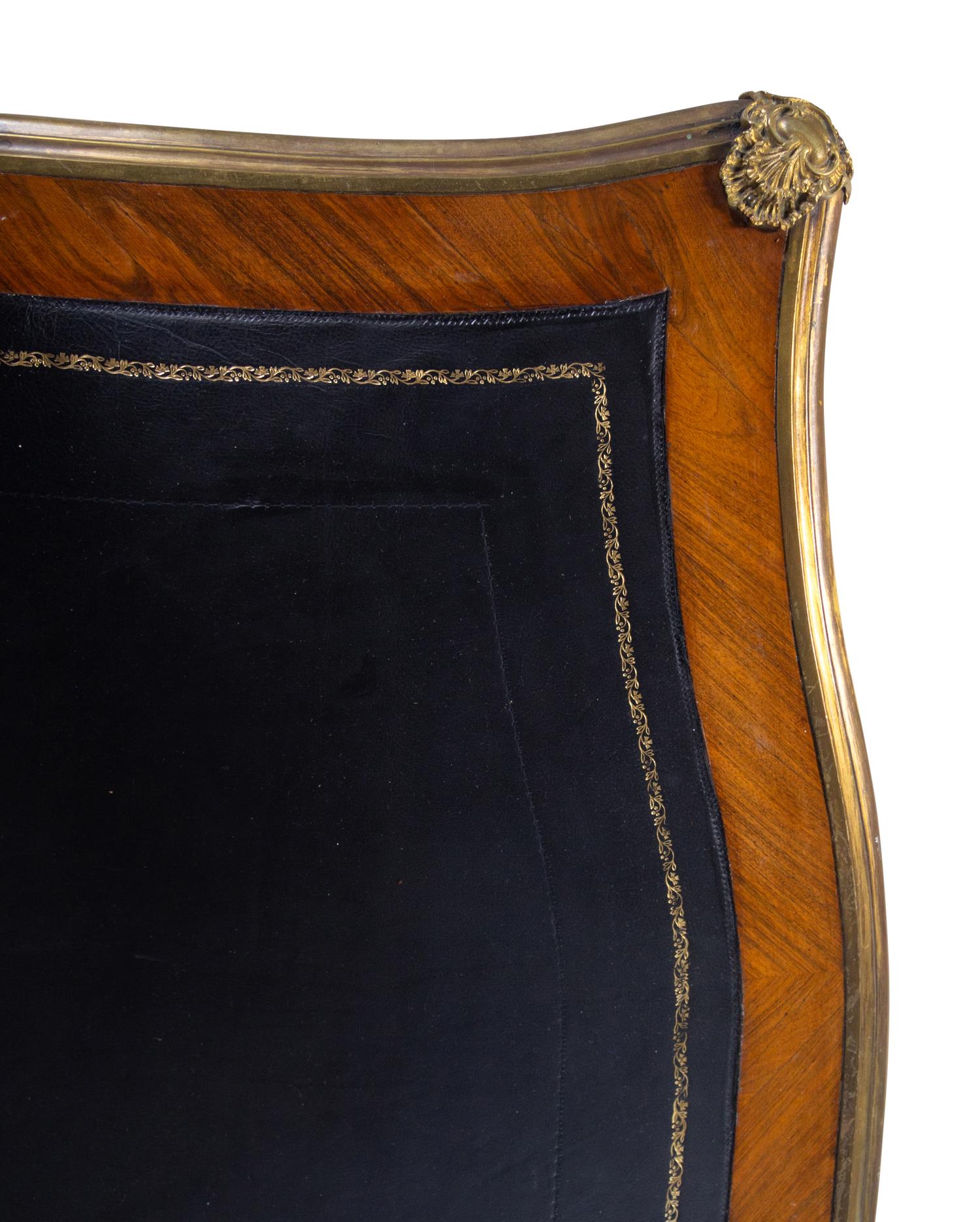 A Louis XV Style Gilt Bronze Mounted Bureau Plat