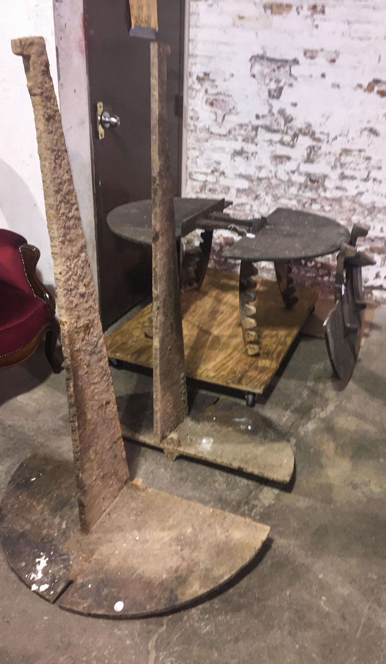 Two Large Iron Outdoor Sculptures