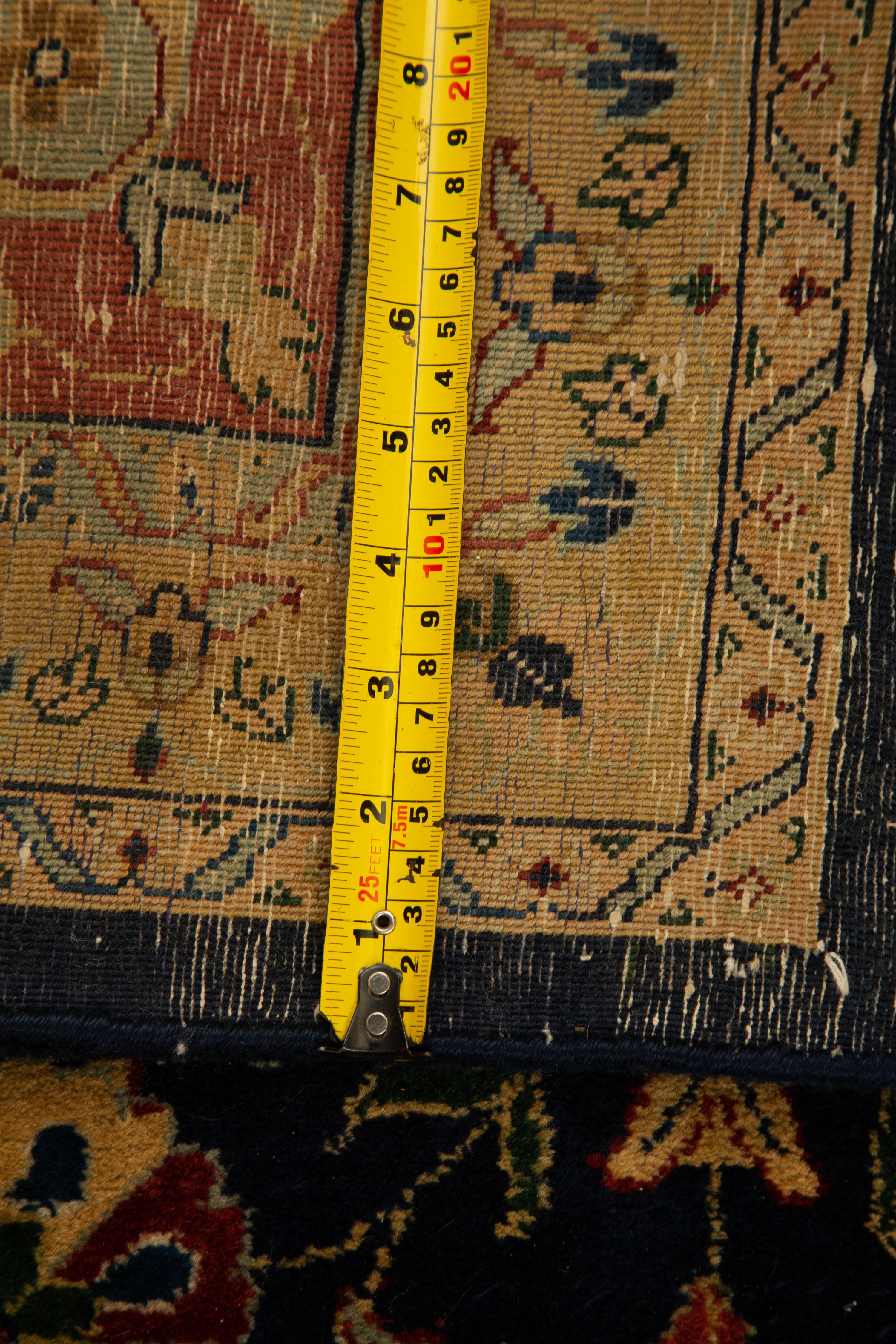 An Indian Persian Design Wool Rug — 20th Century