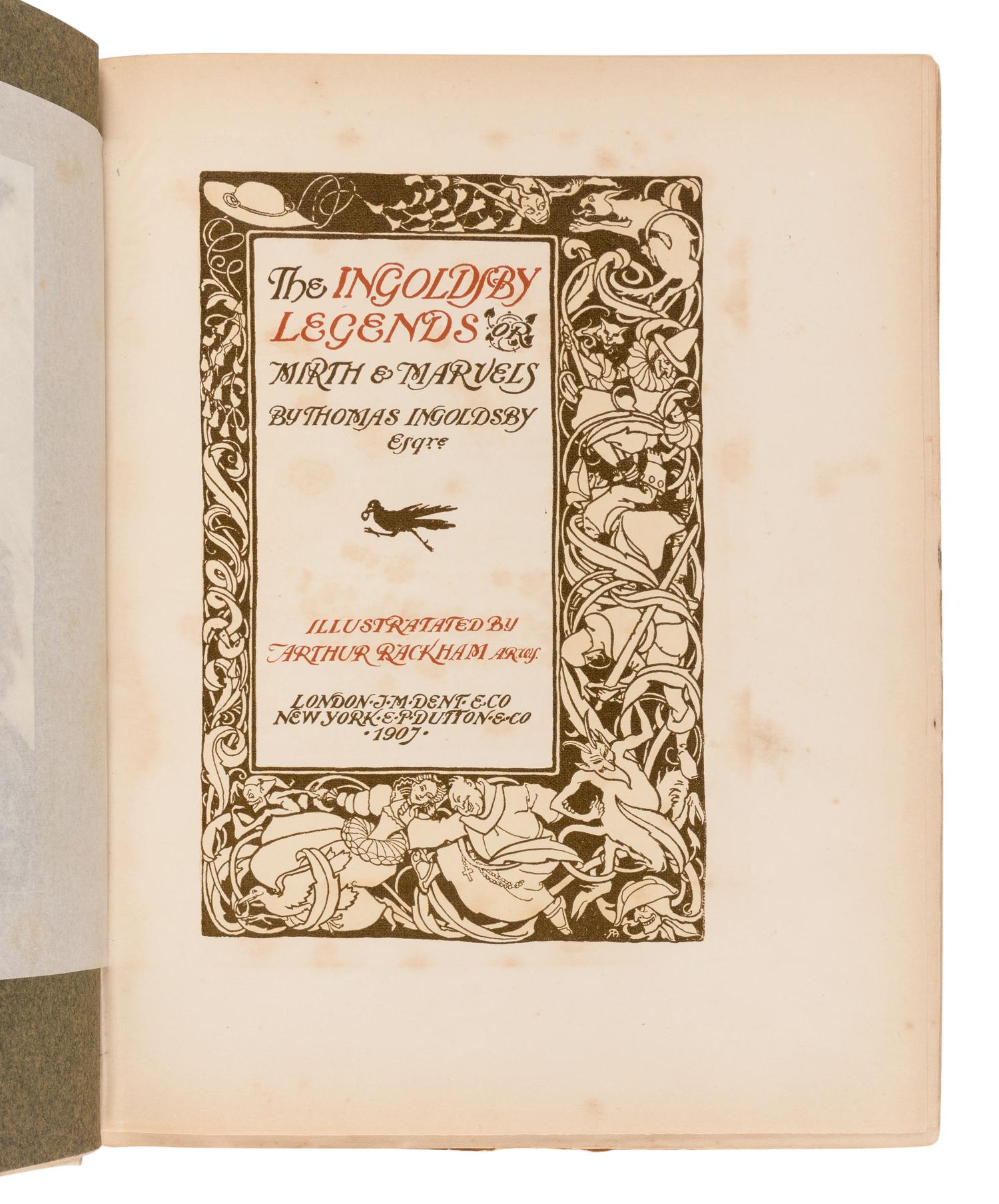 [RACKHAM, Arthur (1867-1939), illustrator]. BARHAM, Richard Harris ("Thomas Ingoldsby") (1788-1845). The Ingoldsby Legends, or Mirth & Marvels. London and New York: J. M. Dent & Co. and E. P. Dutton & Co., 1907.