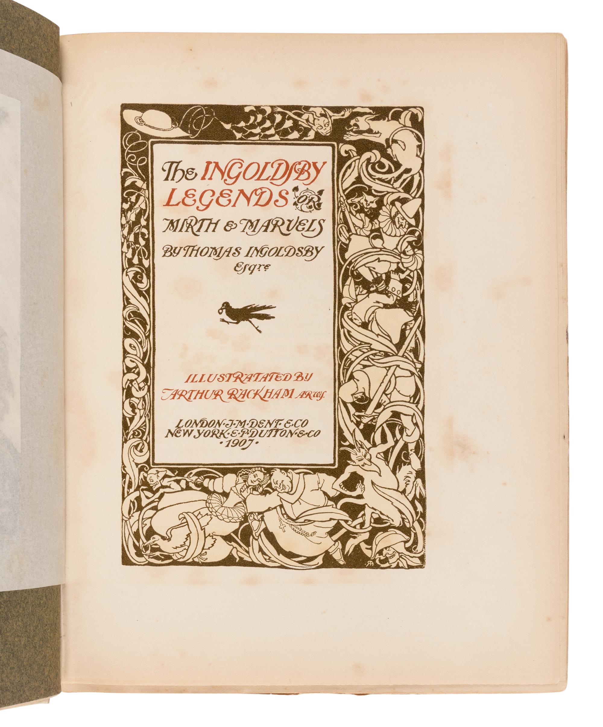 [RACKHAM, Arthur (1867-1939), illustrator]. BARHAM, Richard Harris ("Thomas Ingoldsby") (1788-1845). The Ingoldsby Legends, or Mirth & Marvels. London and New York: J. M. Dent & Co. and E. P. Dutton & Co., 1907.