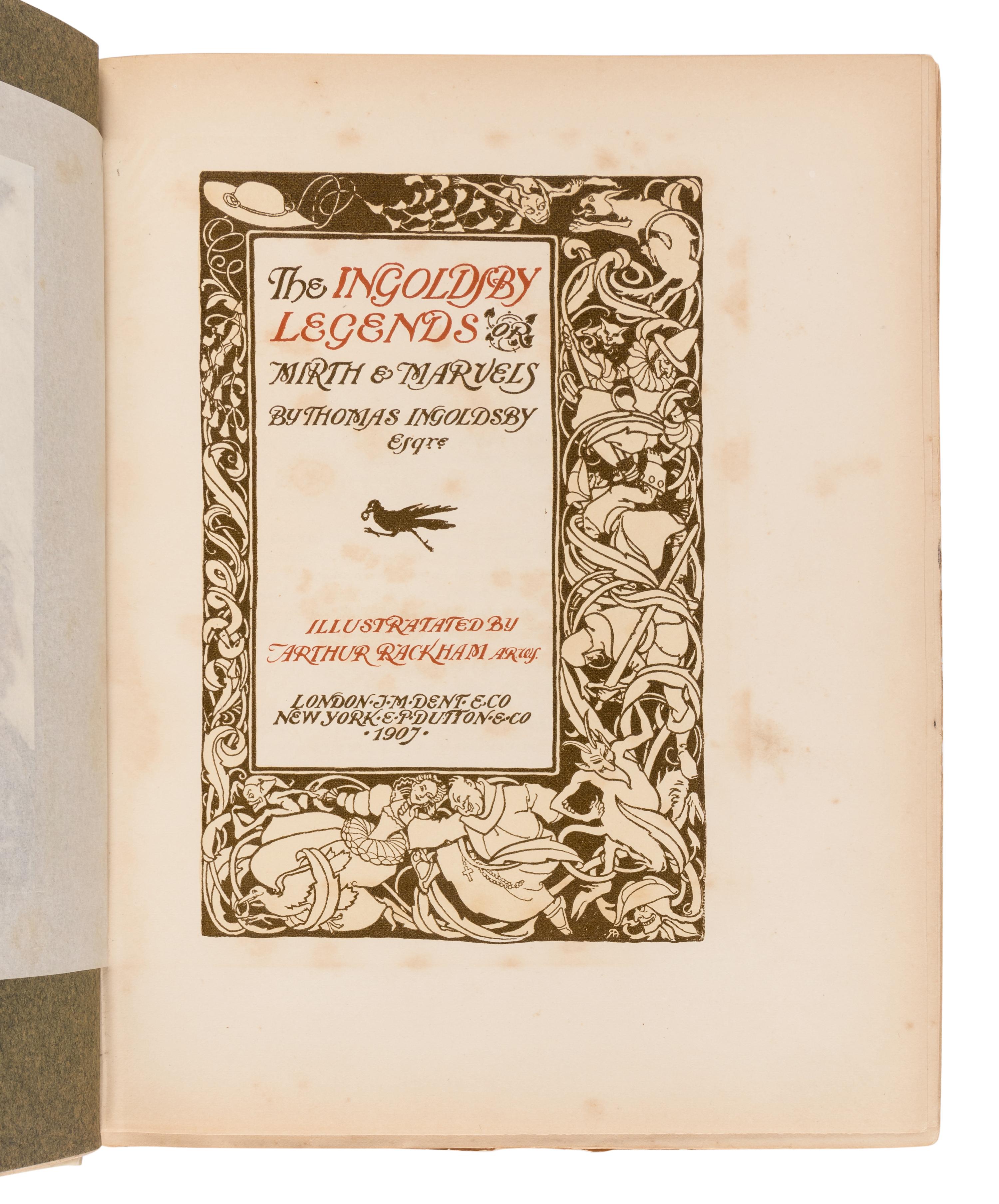 [RACKHAM, Arthur (1867-1939), illustrator]. BARHAM, Richard Harris ("Thomas Ingoldsby") (1788-1845). The Ingoldsby Legends, or Mirth & Marvels. London and New York: J. M. Dent & Co. and E. P. Dutton & Co., 1907.