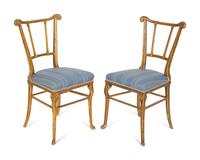 A Pair of North European Giltwood Side Chairs
