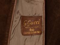 Gucci Brown Suede Belted Tunic with Chain Hardware, 1970s