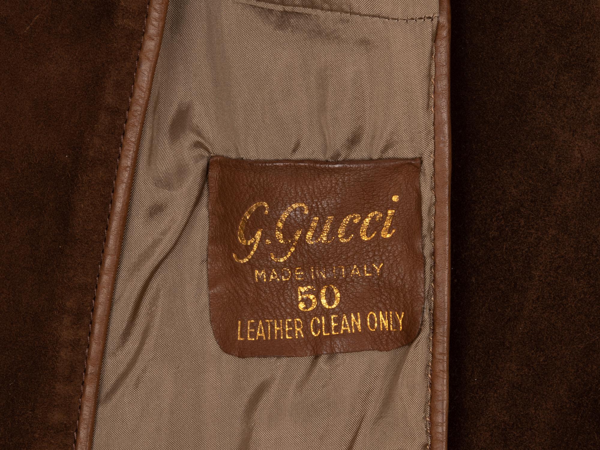 Gucci Brown Suede Belted Tunic with Chain Hardware, 1970s