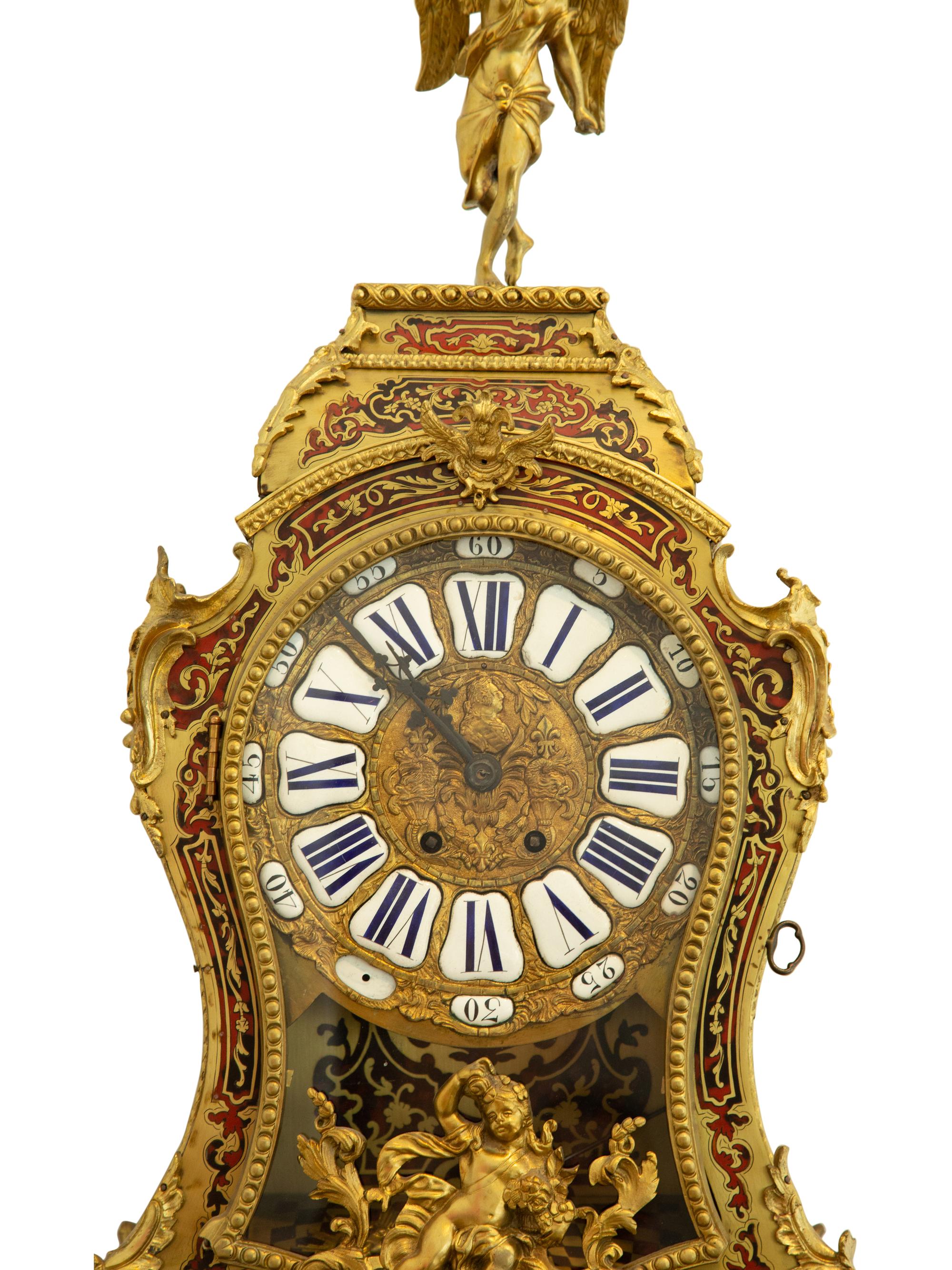 A Napoleon III Style Gilt Bronze and Boulle Marquetry Bracket Clock and Bracket — LATE 19TH CENTURY