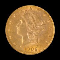 A United States 1906 Liberty Head $20 Gold Coin