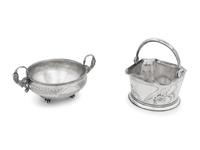Two Russian Silver Sugar Dishes
