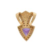 TANZANITE, BLACK OPAL, AND DIAMOND PENDANT