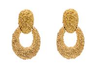 A Pair of 18 Karat Yellow Gold Earclips, 19.00 dwts.