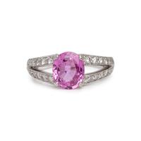 PINK SAPPHIRE AND DIAMOND RING