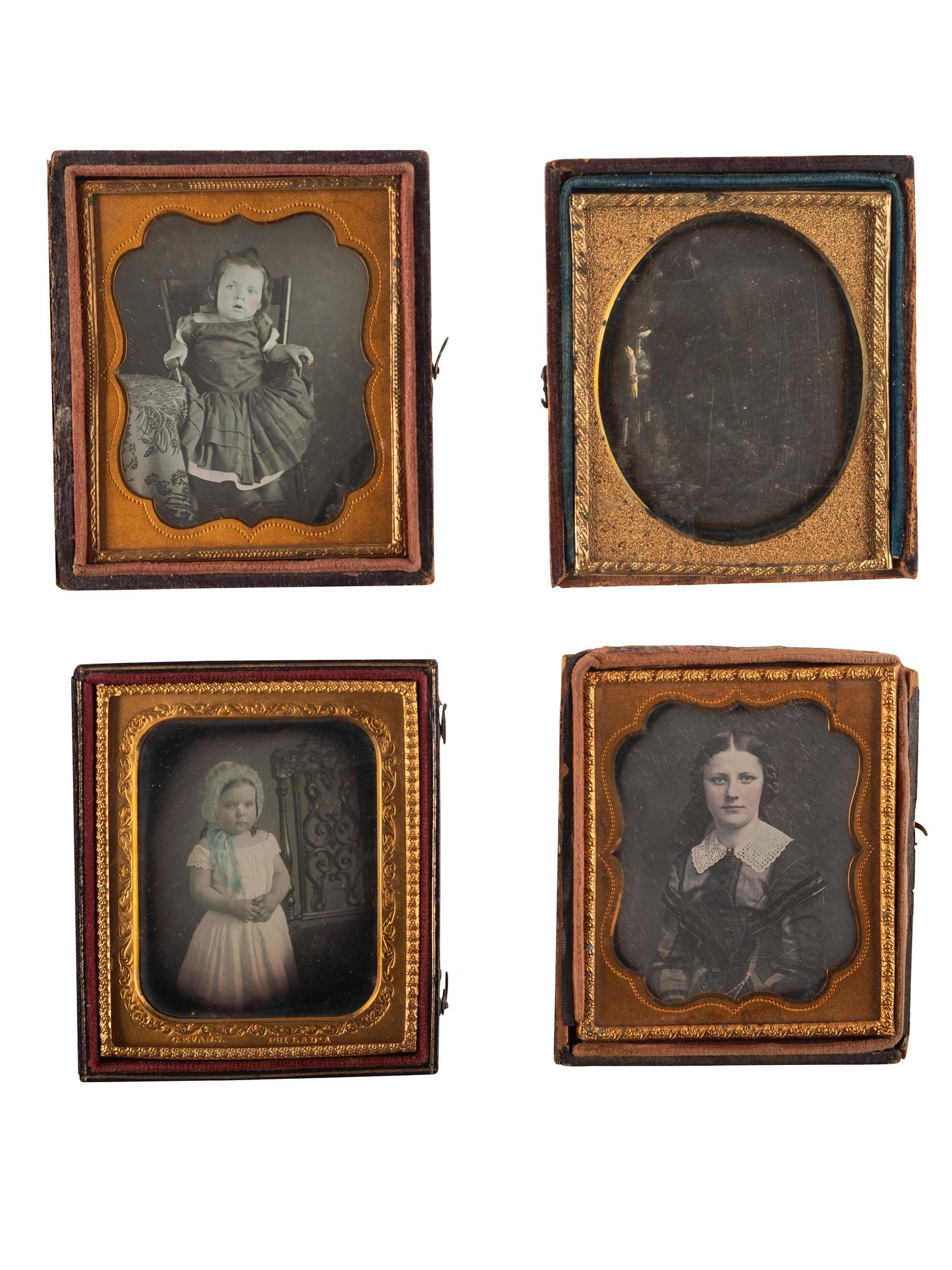 [EARLY PHOTOGRAPHY]. A group of 21 daguerreotypes of children of varying ages, incl. toddlers and teenagers.